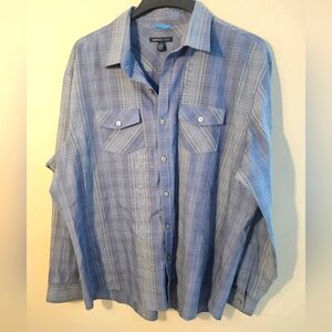 Van Heusen Blue Plaid Men's Shirt